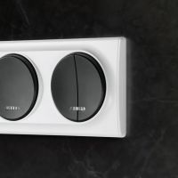 Перемикач OneKeyElectro подвійний, колір чорний (ОКЕ200302Ч)  thumbnail popup