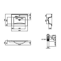 Раковина Qtap, Albatross, врізна, кераміка, 170х610х470 (QT01113060CW) thumbnail popup