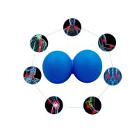 М'ячик масажний, EasyFit TPR, 12*6см, синій подвійний (EF-1062-Bl) - 29388 thumbnail popup