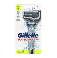 Станок для бритья Gillette Skinguard Sensetive с 2 сменными лезвиями thumbnail popup