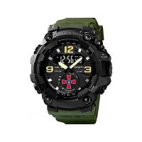 Тактичний багатофункціональний годинник Skmei Army Green Tactic UA thumbnail popup