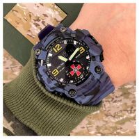 Тактичний годинник з подвійним часом Patriot 003 Camo Blue UA Army Box(1080-1685) thumbnail popup