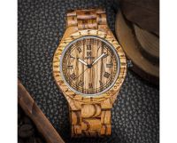 Годинник Uwood наручний дерев'яний (двокольоровий) - 13756 thumbnail popup