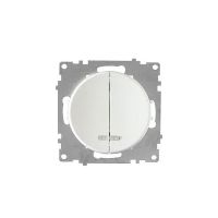 Вимикач OneKeyElectro подвійний з підсвіткою, колір білий (OKE202302Б) thumbnail popup