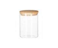 Емкость стеклянная Vittora с деревянной крышкой, 700 мл (VT-7107) thumbnail popup