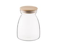 Ємність скляна Ardesto Fresh Hourglass з бамбуковою кришкою, 1100мл (AR1311BH) - 17373 thumbnail popup