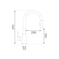 Змішувач REA, Fresh Матове Золото REA-B9148, кухонний, латунь (REA-B9148)МП  - 35751 thumbnail popup