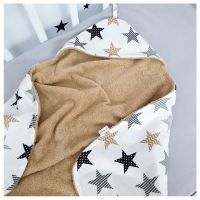 Рушник-куточок Великі зірки махровий для немовлят, 76*76 (ПМ-025-С)  thumbnail popup