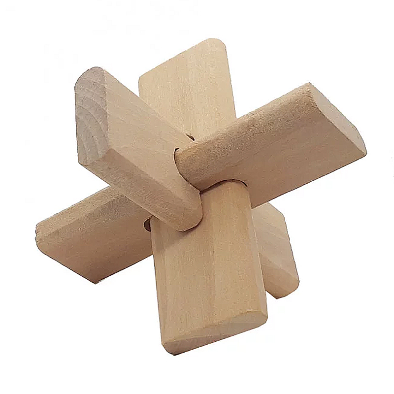 Дерев'яна головоломка Подвійний хрест large popup