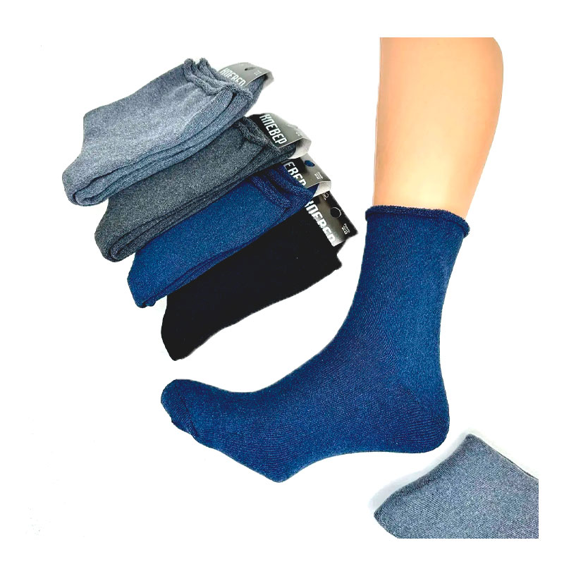 Медичні чоловічі шкарпетки оптом, махрові без резинки Клевер,6 пар, р.41-45 (040905) large popup