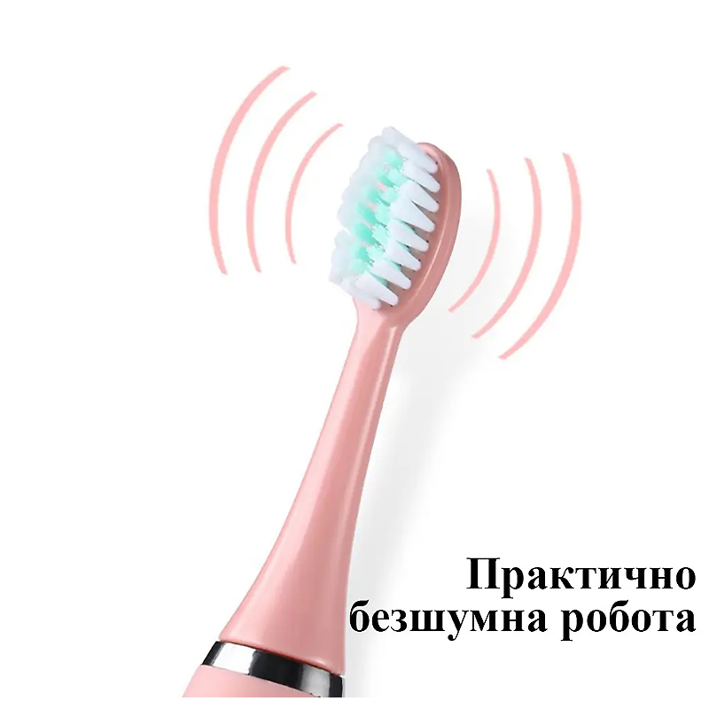 Дитяча електрична зубна щітка звукова акумуляторна із 6 насадками Wi XBL. Зайка large popup