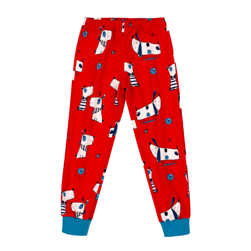 Піжамка Bembi дитяча універсальна, лонгслів зі штанами, червоний, синій, р.80 (ПЖ53 8L1) large popup