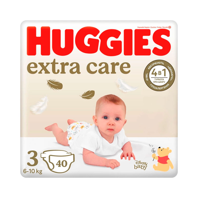 Дитячі підгузники Huggies Extra Care Jumbo №3 6-10 кг 40 шт large popup