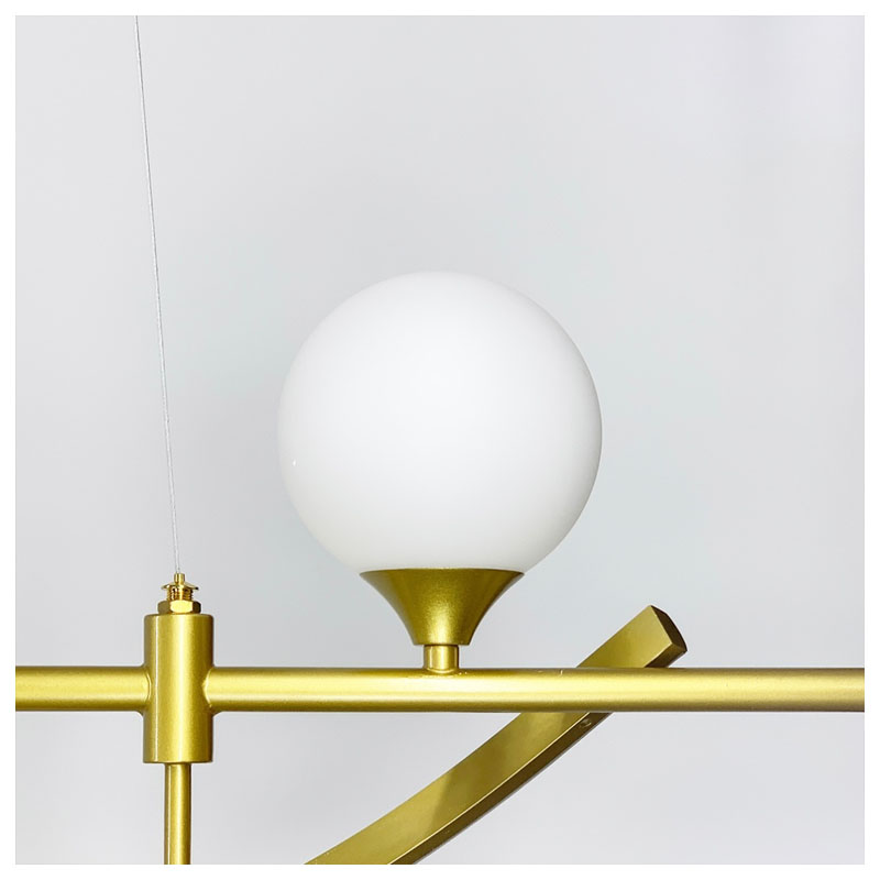 Дизайнерський LED світильник у золотистому корпусі - 102821 large popup