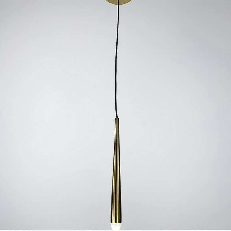 Дизайнерський підвісний світильник в латунному каркасі, 50 см. large popup