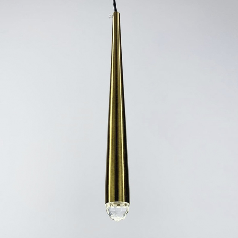 Дизайнерський підвісний світильник в латунному каркасі large popup