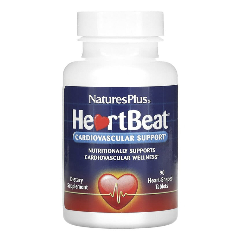 Для підтримки серцево-судинної системи, 90 таблеток у формі серця, HeartBeat, NaturesPlus large popup