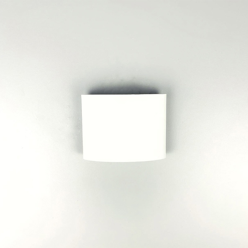 Двосторонній фасадний світильник на 4 лінзи у білому корпусі large popup