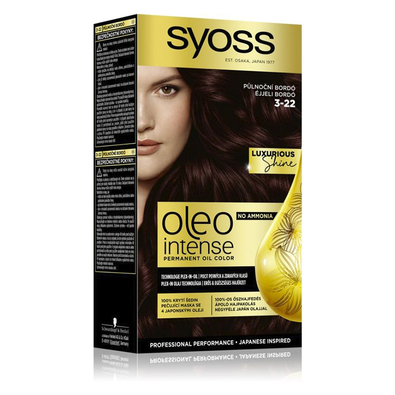 Фарба для волосся Syoss Oleo Intense 3-22 Бордо, без аміаку (12988) large popup