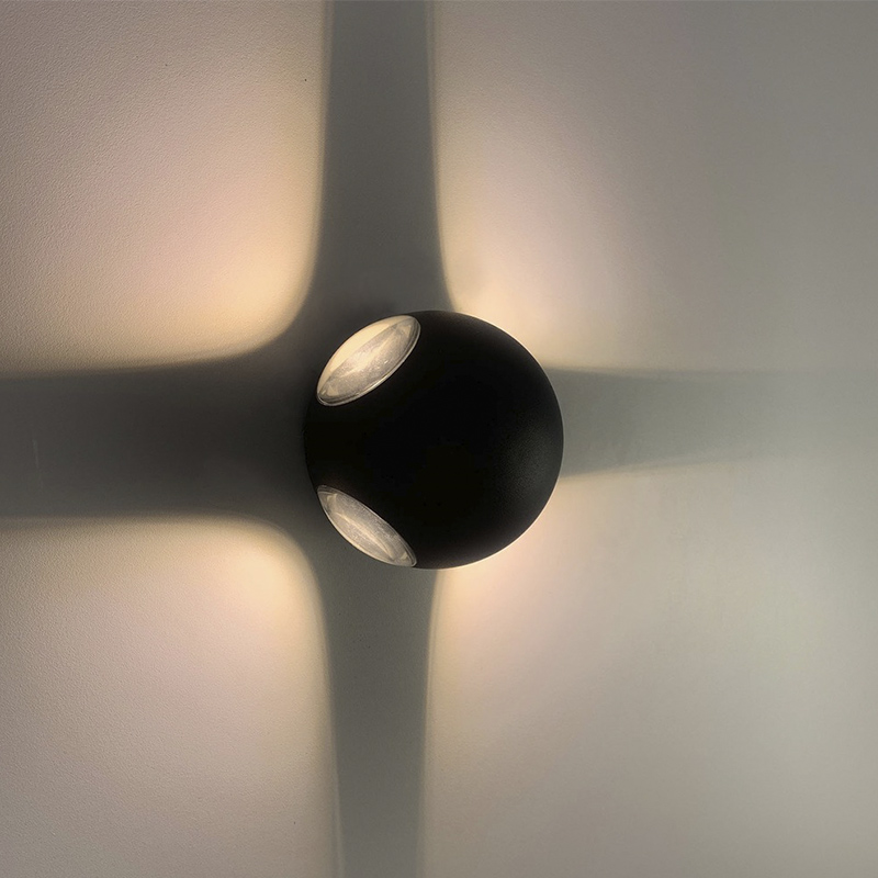 Фасадний світильник круг із 4-стороннім освітленням large popup