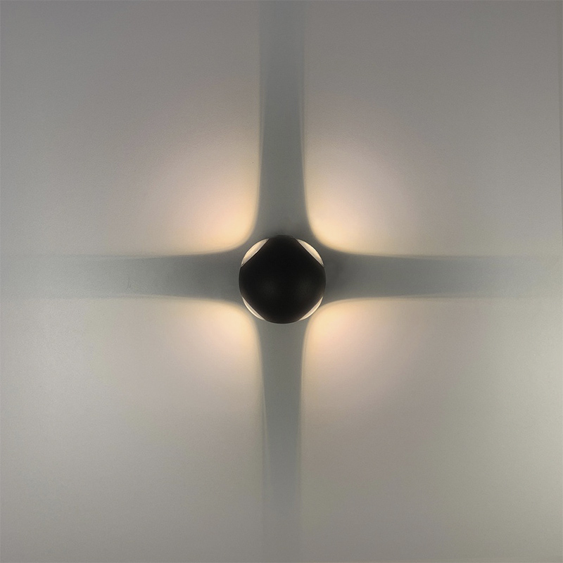 Фасадний світильник круг із 4-стороннім освітленням large popup