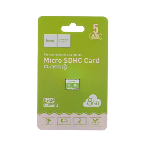 Карта пам'яті Hoco MicroSD, 8GB 10 Class 75Mb/s без адаптера large popup