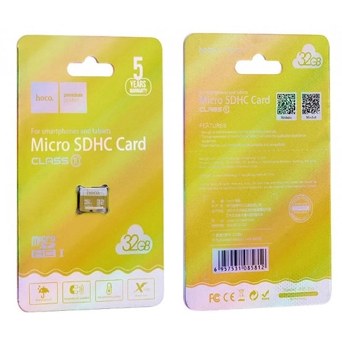 Карта пам'яті Hoco MicroSD, 32GB 10 Class 90Mb/s без адаптера large popup