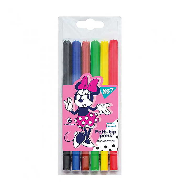 Фломастери YES 6 кольорів Minnie Mouse (650512) large popup