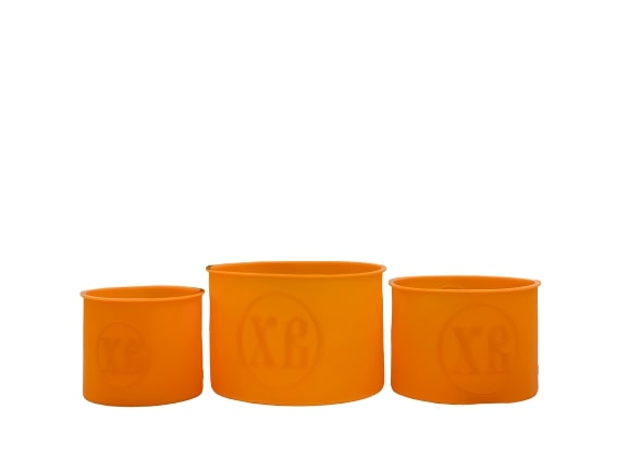 Форма для випічки силіконова помаранчева 3шт (Т001) large popup