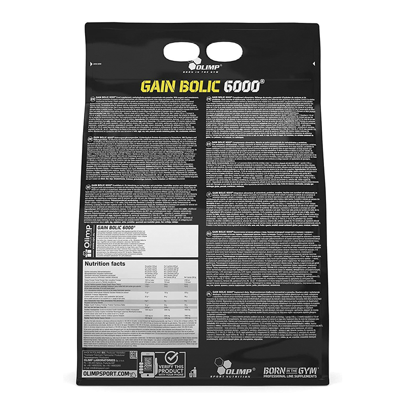 Гейнер Gain Bolic 6000 bag 1000 g (Chocolate) large popup