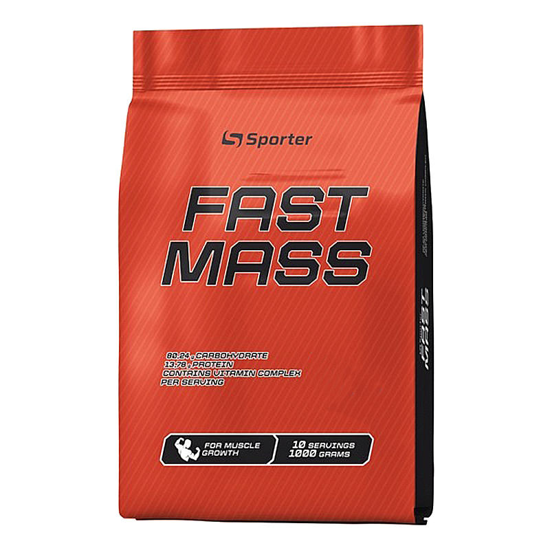 Гейнер Sporter Fast Mass 1000 g (Полуниця) large popup