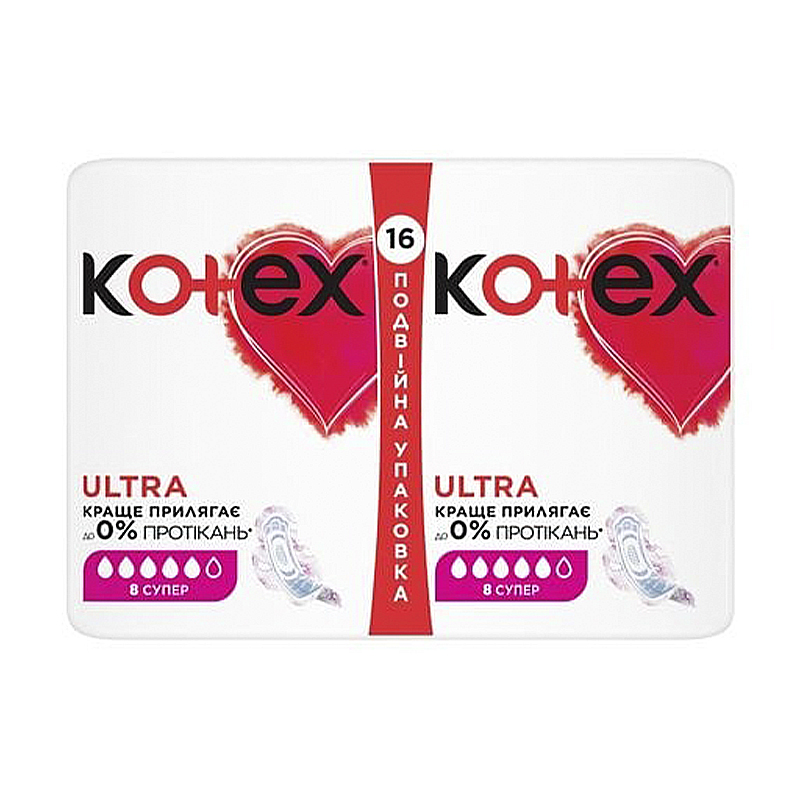 Гігієнічні прокладки Kotex Ultra 16 шт large popup
