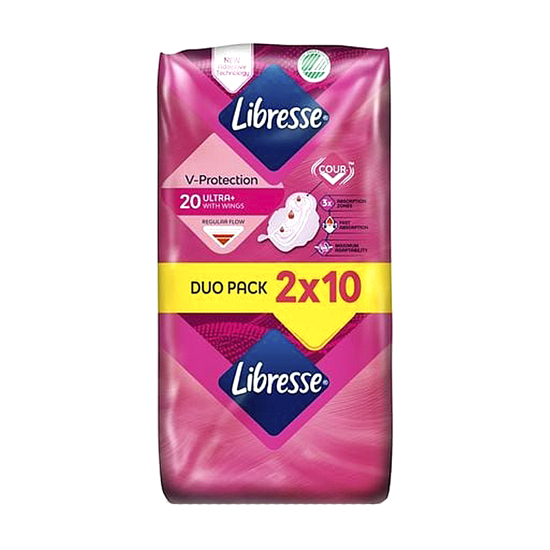 Гігієнічні прокладки Libresse V-protection Ultra 20 шт large popup