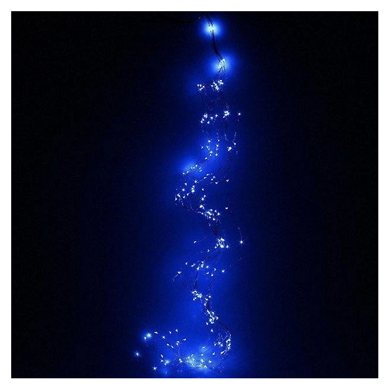Гірлянда-роса Xmas B Кінський хвіст 300L на мідному дроті, синя, 3м large popup