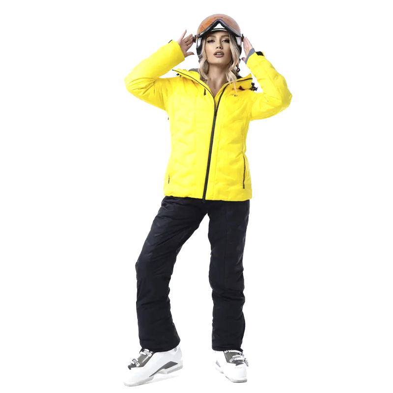 Гірськолижна жіноча куртка Freever 21764 жовта, р.4XL large popup