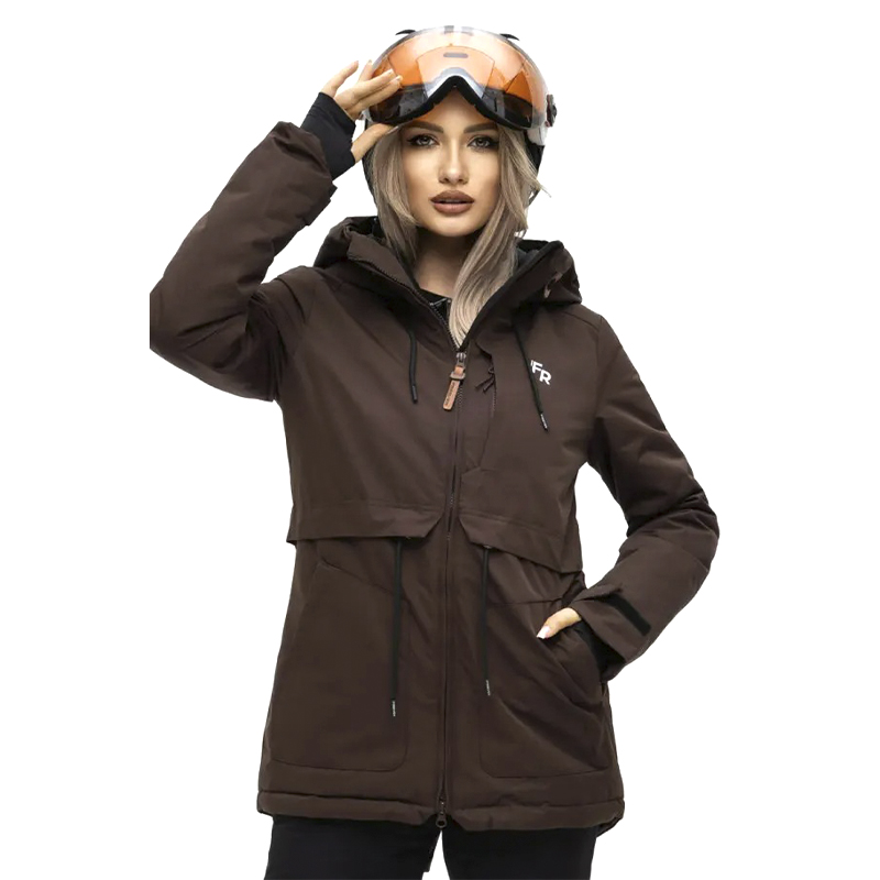 Гірськолижна жіноча куртка Freever 21767 коричнева, р.3XL large popup