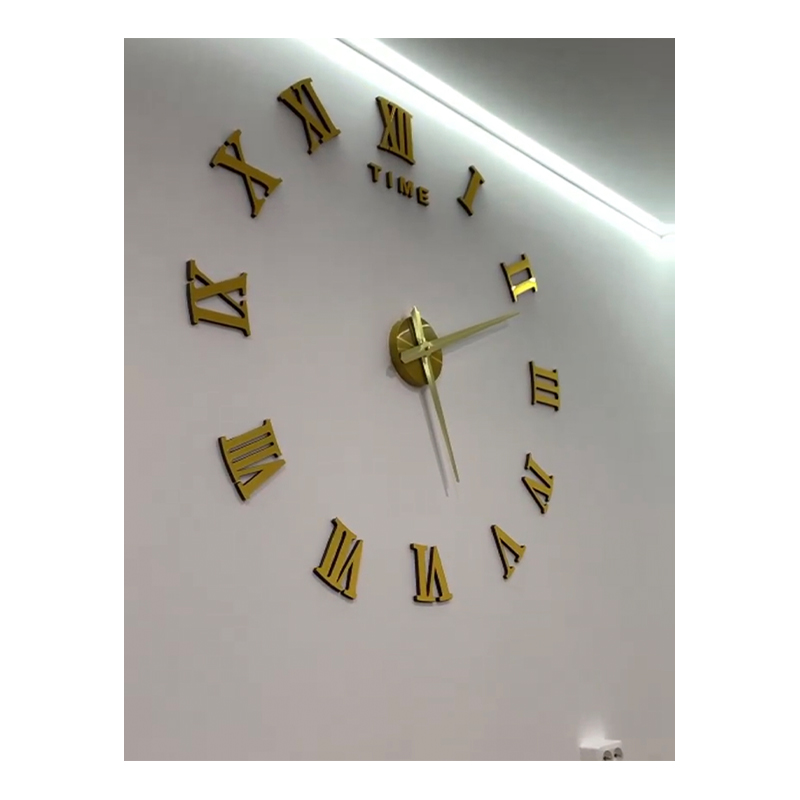 Годинник 3D настінний, Римські золоті цифри (Рз4)
 large popup