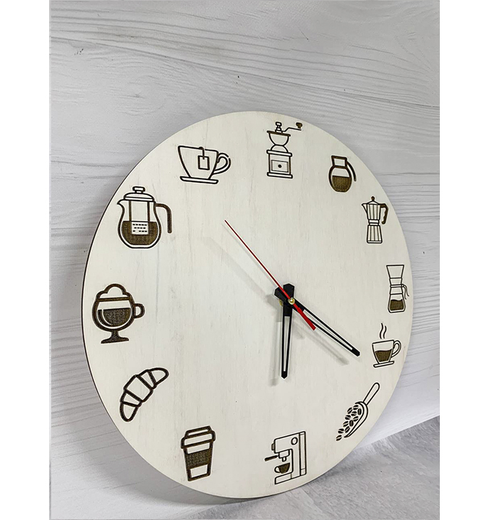 Годинник для кав'ярні 'Сlock for a coffee shop', 30 см. large popup