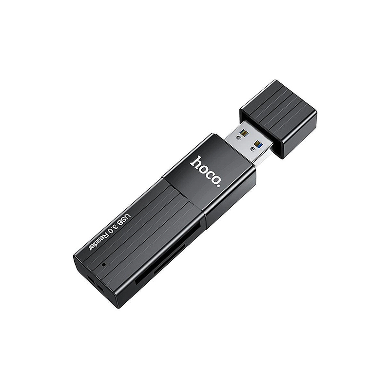 Картрідер Hoco HB20 Mindful 2в1 USB 3.0, чорний large popup
