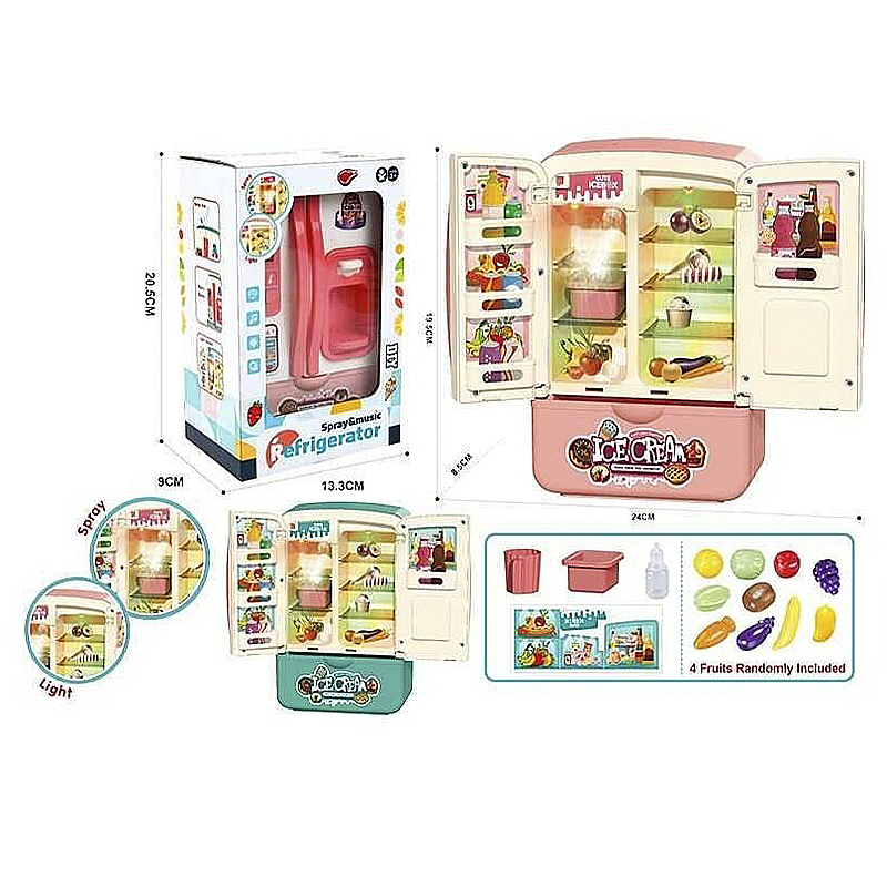 Холодильник іграшковий 20см, підсвітка, весела пісенька, продукти (1986-9) large popup