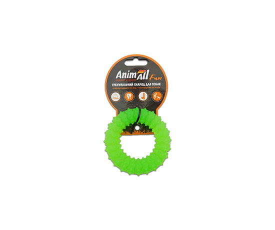 Игрушка AnimAll Fun кольцо с шипами, зеленый, 9 см (111650) thumbnail popup