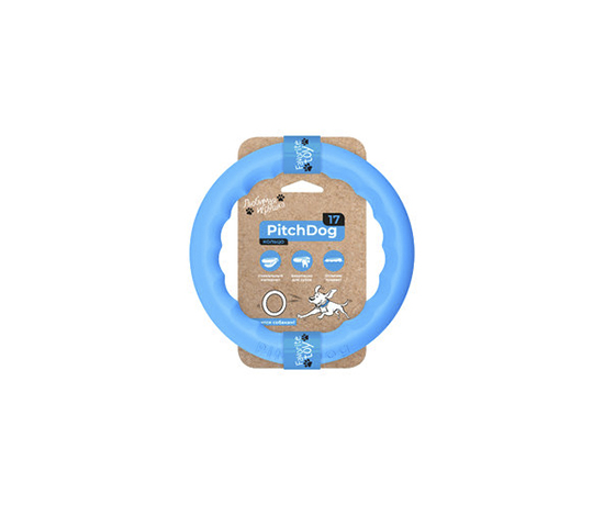 Игрушка PitchDog кольцо для аппортировки, голубое, 17 см (62362) thumbnail popup
