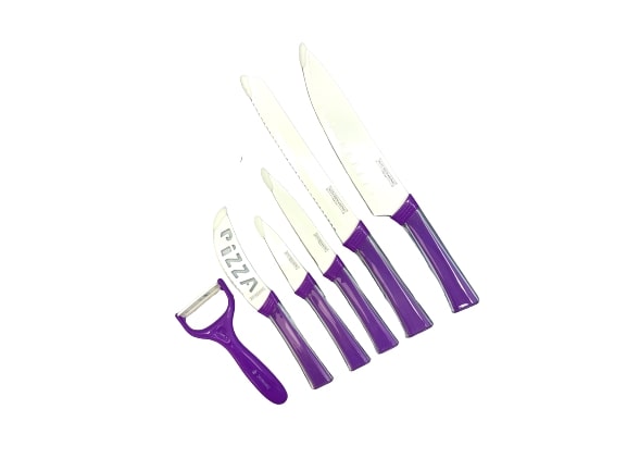 Набір ножів KITCHEN KING 6 предметів фіолетовий (KK-25-6W) - 2377 large popup