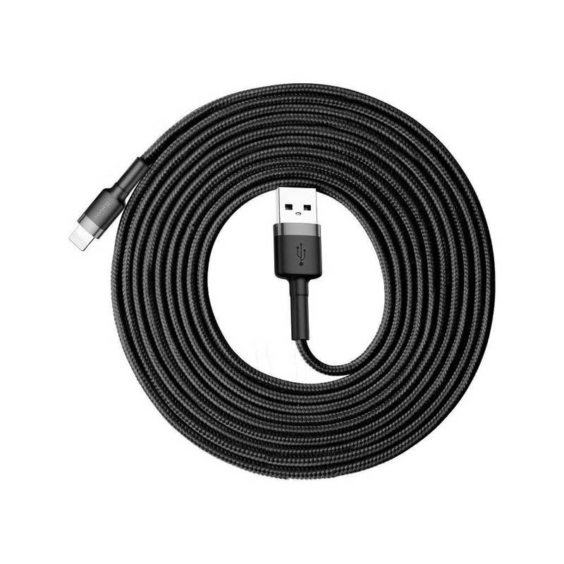 Кабель Baseus Cafule Cable Lightning USB 2A, 3м, чорний large popup