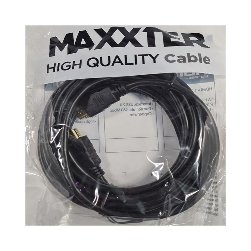 Кабель Maxxter HDMI-HDMI 4,5m ver1.4 , black large popup