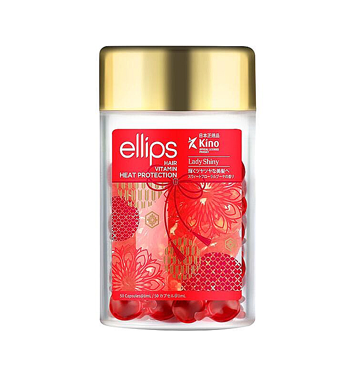 Капсули для Ellips для сухого та жорсткого волосся, червоні, 50шт (09746) large popup