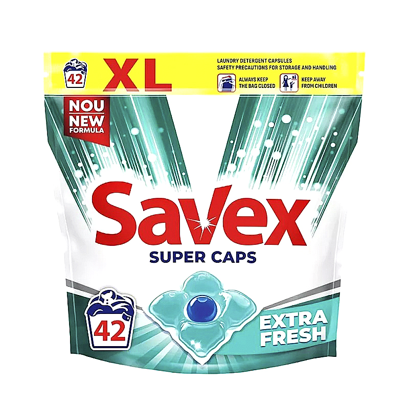 Капсули для прання Savex 42шт Екстра Фреш large popup
