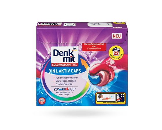 Капсули Denkmit Color для прання кольорових тканин, 22 шт large popup