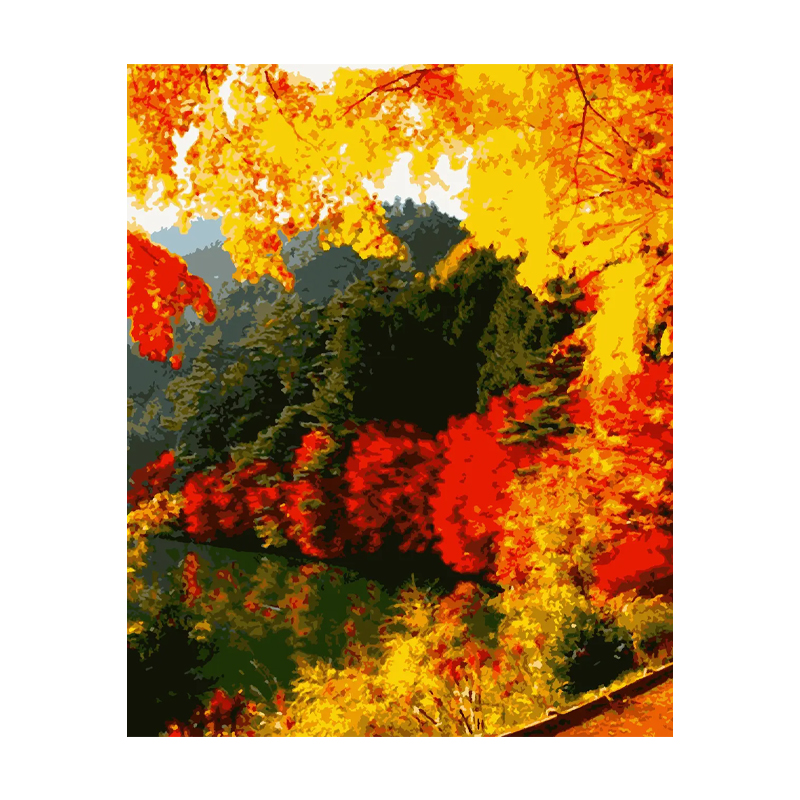 Картина за номерами 'Яскрава осінь' 50*60 см large popup