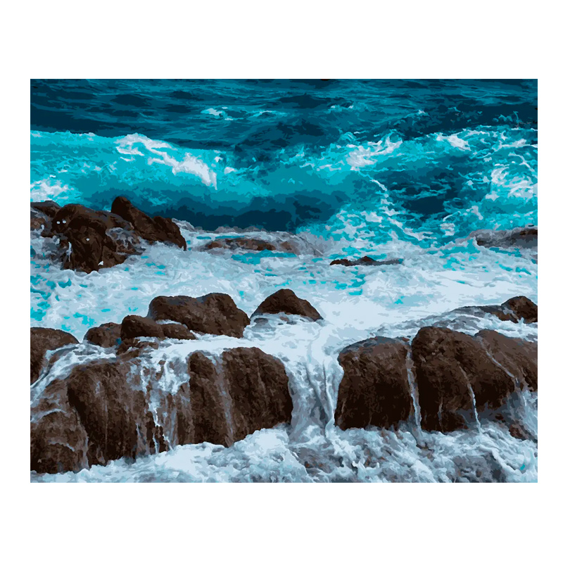 Картина за номерами 'Море, скелі' 40*50 (PN2890) large popup